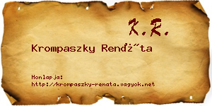 Krompaszky Renáta névjegykártya
