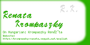 renata krompaszky business card